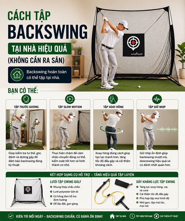 Tập backswing tại nhà cho người mới