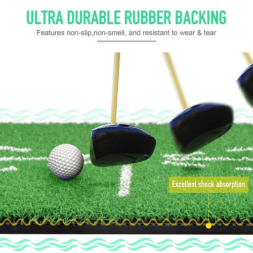 Thảm tập phát bóng swing, chiping golf, có sẵn tee, có vạch kẻ dẫn hướng