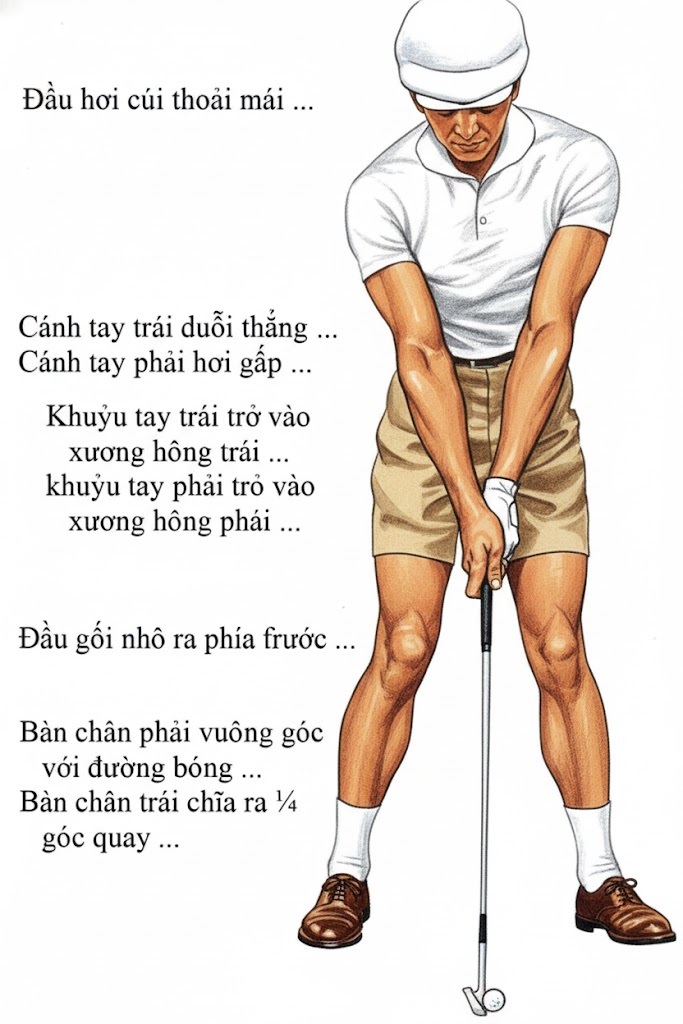 Tư Thế Setup – Cách Đứng Chuẩn Để Tạo Swing Ổn Định Khi Tập Luyện Golf Tại Nhà